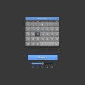 UI Kit-Calendar Widget PSD