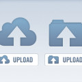 Vector Upload Icon PSD (Cloud & Folder)