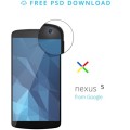 Android Mobile Nexus 5 Mockup Template PSD