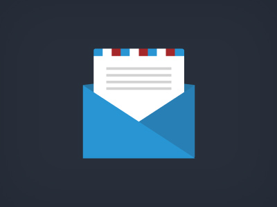 Free Flat Email Icon PSD