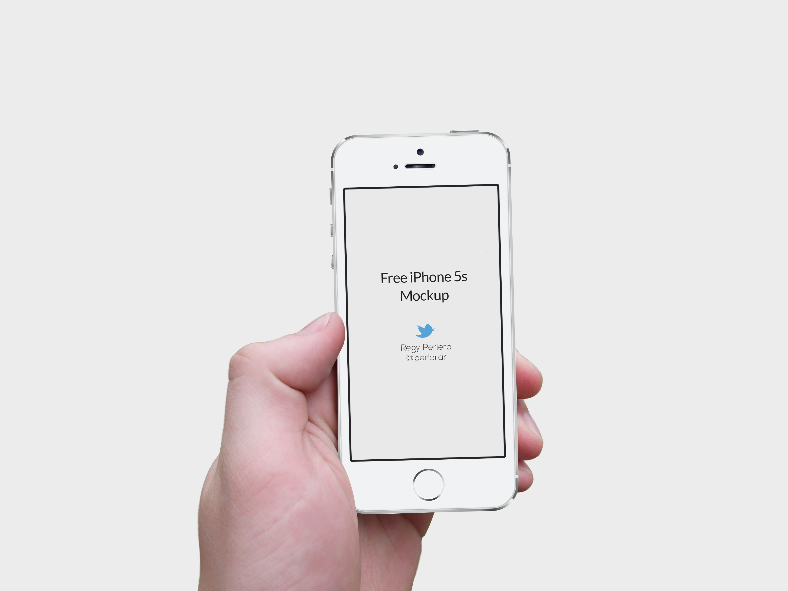 Free iPhone 5s Hand Mockup template psd