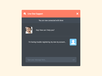 Live Chat Support PSD