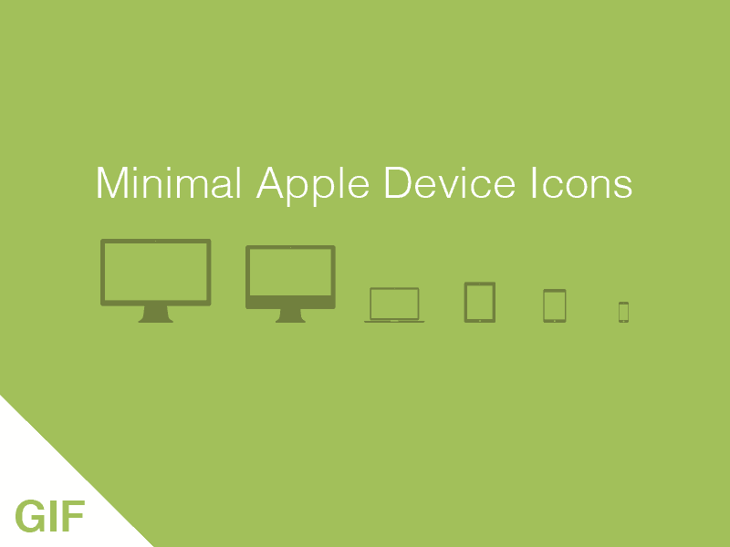 Macbook / iPhone / iPad – Apple Device Icons Vector