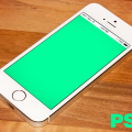 Silver iphone 5s Mockup Template PSD