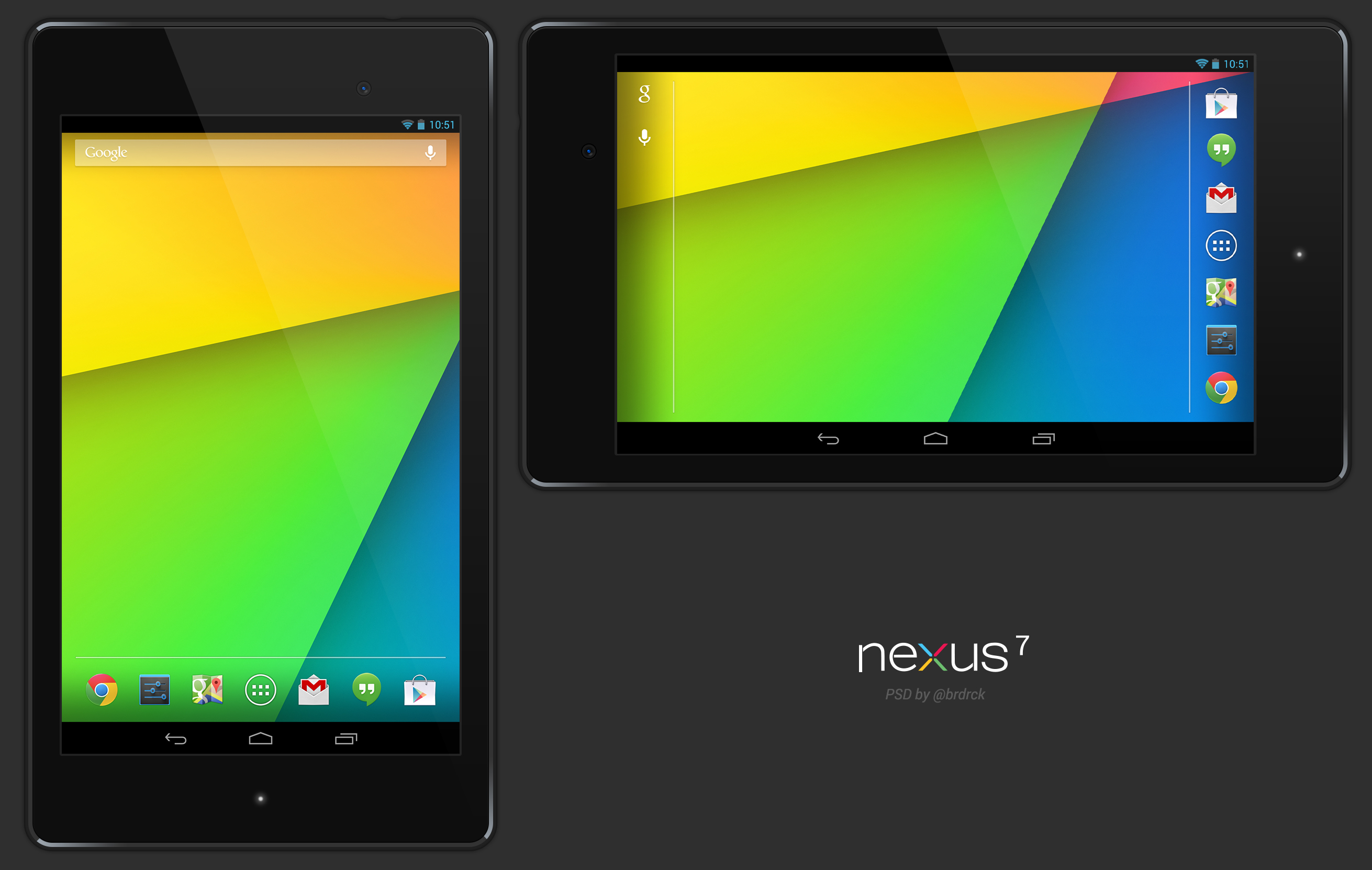 Vector Android Nexus 7 Device Free PSD