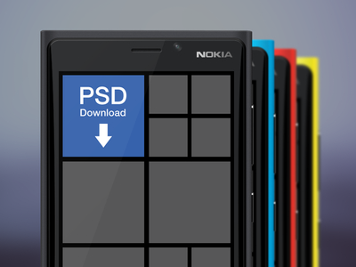 Windows Phone Mockup PSD – Nokia Lumia 920 template