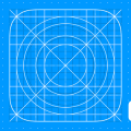 iOS 7 App Icon Grid Template Vector