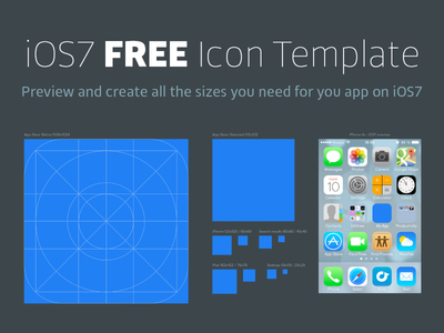 iOS 7 Icon Free Template PSD