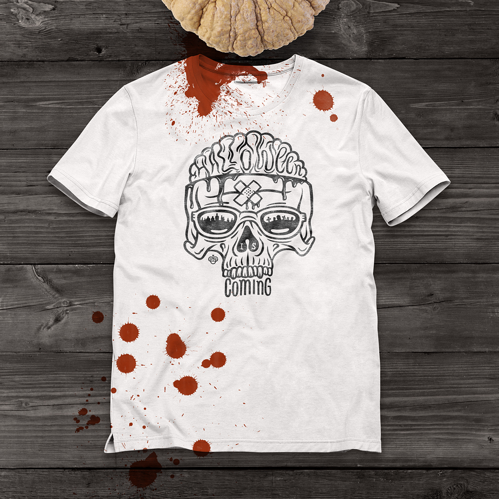 skull  T-shirt Design Template Vector AI  Print illustrator