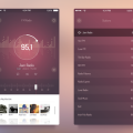 Audio Player,FM Radio Player UI PSD-iPhone iOS7 APP