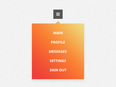 Colorful Gradient Dropdown PSD