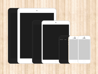 Flat iPhone 5s & iPad Templates