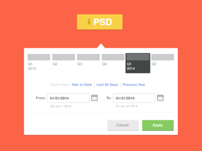 Free Custom Date Picker PSD