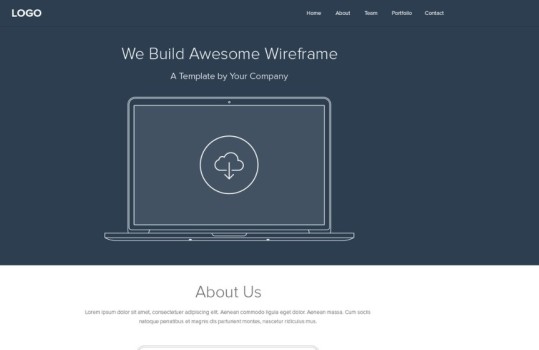 PSD: Flat WireFrame For Web Layout