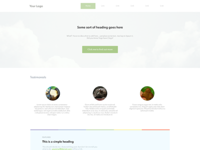 Landing Page Template PSD Free Download