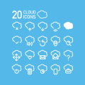 20 Vector Cloud Icons (eps)