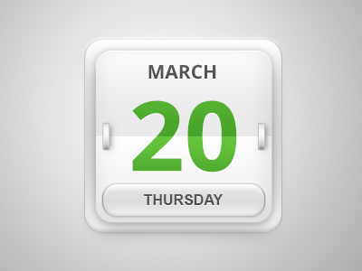 Date Flipper PSD –  3D Calendar Icon