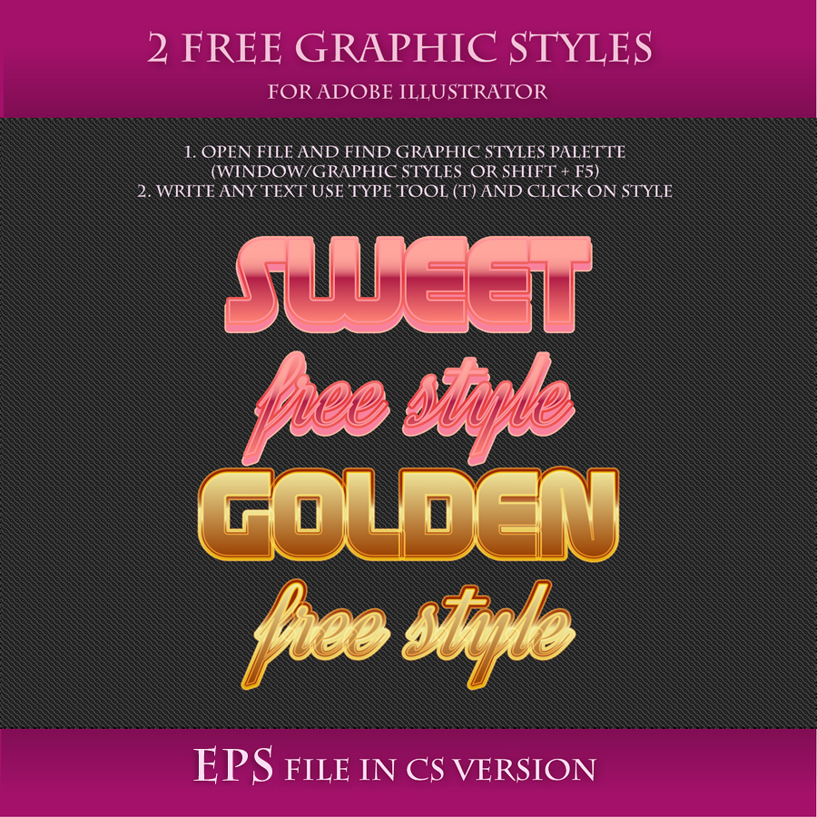 FREE Vector Graphic Styles for Adobe Illustrator