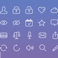 Free iOS 7 Glyphs icons PSD Download