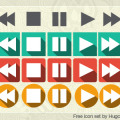 Media Vedio Music Player Button Icons Vector EPS