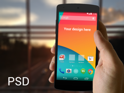 Mockup:Free Nexus 5 PSD Template