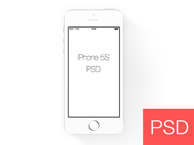 PSD White Iphone 5s Frame