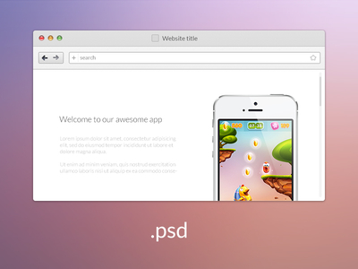 Web Brower PSD Download