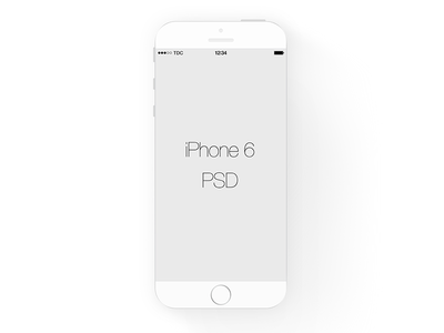 White iPhone 6 Mockup PSD File