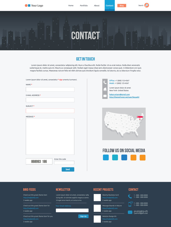 contact page template