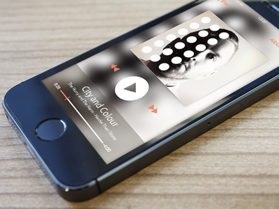 iPhone iOS Music Player PSD Download