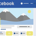 Facebook Wireframe illustration Vector AI