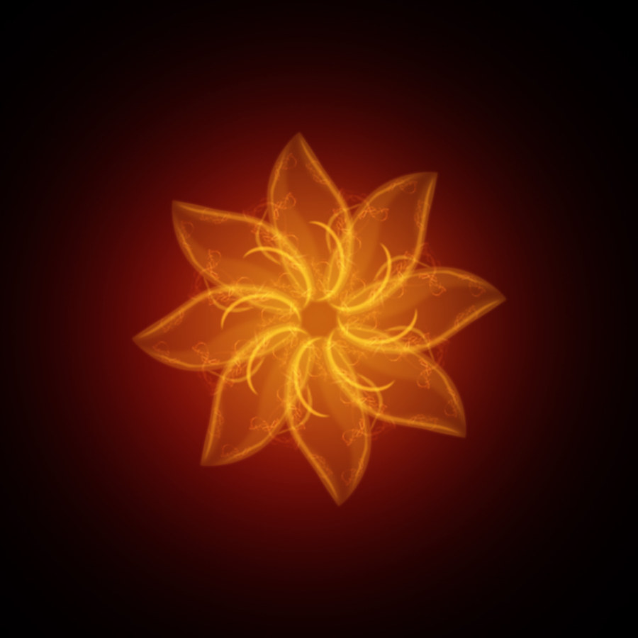 Flaming flowers PSD
