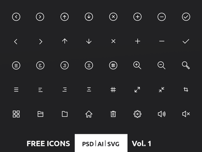 Free 40 Crispy Icons in PSD, AI & SVG