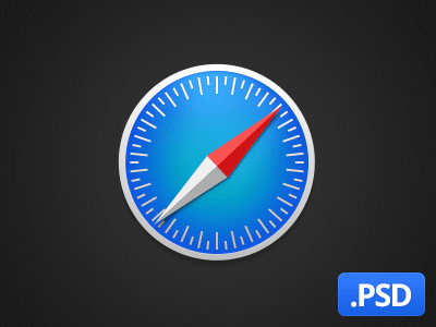 (Gif)Safari OS X Yosemite icon PSD