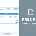 Free Clean Invoice Template PSD