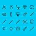20 free dental icons vector psd
