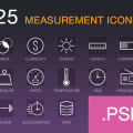 25 Measurement icons psd