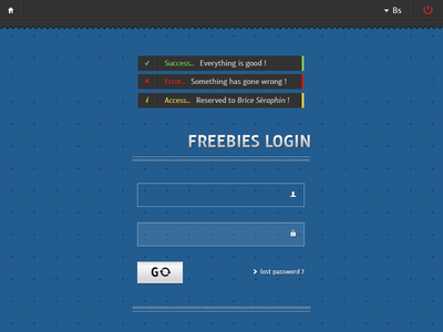 Freebies PSD Login User Dashboard