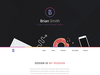 One Page Website PSD Template