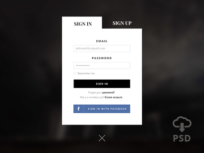 SignUP Form – Free PSD