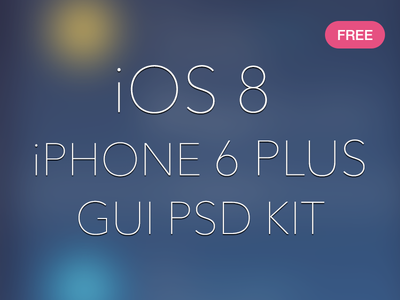 iOS8 iPhone 6 Plus GUI Kit PSD