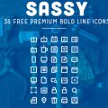 35 Free Premium Bold Line Icons PSD