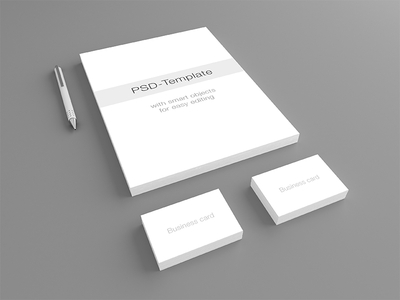 Business Card Letterhead Mockup PSD-Template