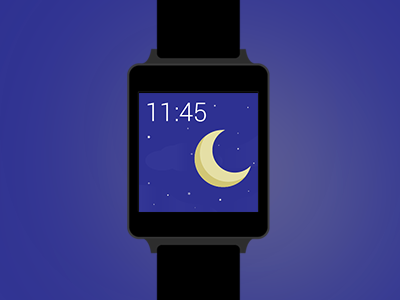 Flat LG G Watch Mockup PSD Android Wear