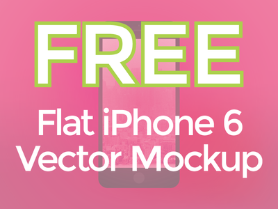 Flat Vector iPhone 6 Mockup