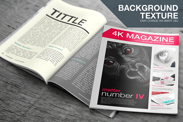 Free 4K Magazine Mockup PSD Template Download File