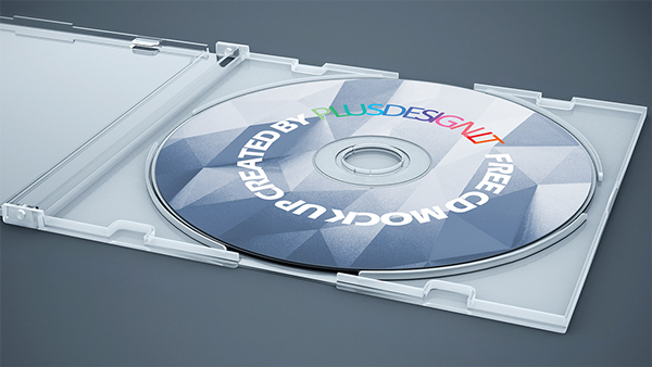 Freebie CD cover Mock-up PSD Template