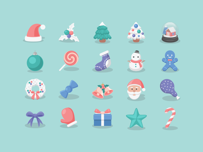 Vector Christmas Icons 2015