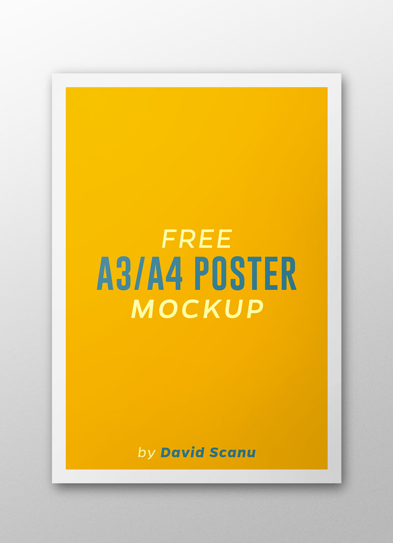 A3  A4 Flyer Poster Mock Up PSD Template 02.