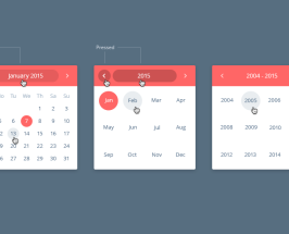 Calendar and Date Picker UI PSD